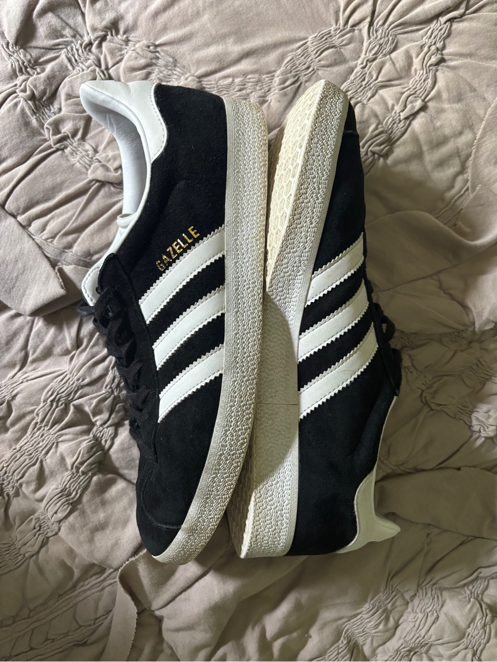 Adidas Black and White Gazelle Sneakers